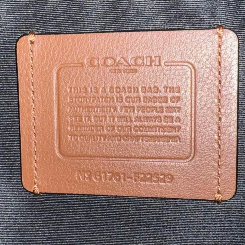 Coach Hamilton Leather Briefcase Laptop Bag Business Travel Saddle Brown F22529
